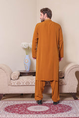 Real Image Mens Kurta Shalwar Winter Collection'2025-D-479 Mustard