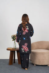 Midway Arts Stitched 2 Piece Digital Printed Poly Lawn Suit-IGM0119-Black