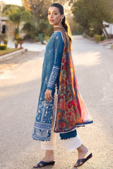 Zaha Unstitched 3 Piece Printed & Emb Lawn Collection'2024-ZL-05-B-Eira