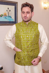 Real Image Mens Waist Coat Collection'2025-OW - 050 Green