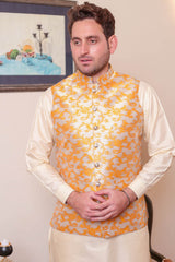 Real Image Mens Waist Coat Collection'2025-OW - 046 Yellow