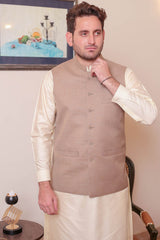 Real Image Mens Waist Coat Collection'2025-OW - 036 Beige
