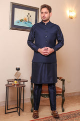 Real Image Mens Waist Coat Collection'2025-OW - 031 Blue
