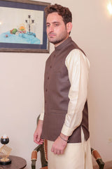 Real Image Mens Waist Coat Collection'2025-OW - 035 Brown