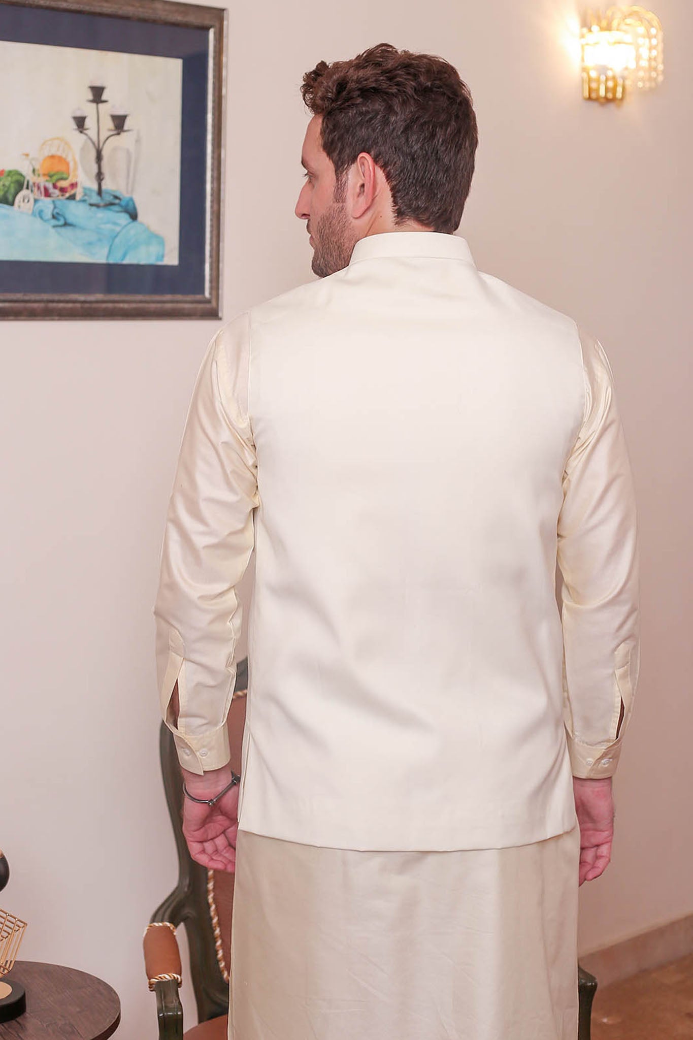 Real Image Mens Waist Coat Collection'2025-OW - 027 Cream