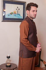 Real Image Mens Waist Coat Collection'2025-OW - 034 Brown