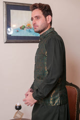 Real Image Mens Waist Coat Collection'2025-OW - 048 Dark Green