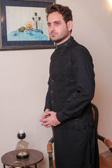 Real Image Mens Waist Coat Collection'2025-OW - 124 Black