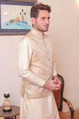 Real Image Mens Waist Coat Collection'2025-WP - 161 Gold