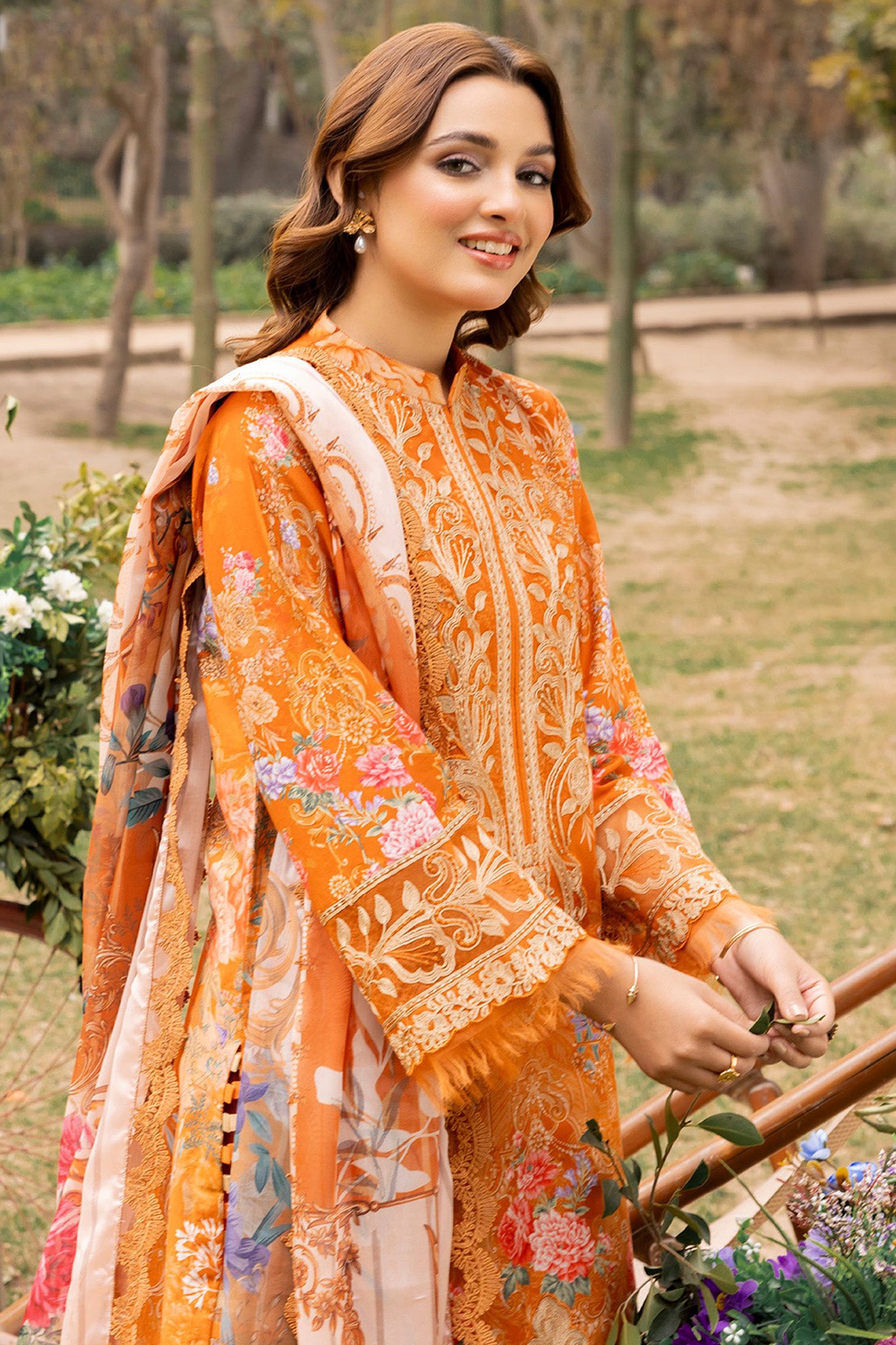 Adan's Print By Nafia Atta Unstitched 3 Piece Digital Printed Lawn Collection'2024-D-08