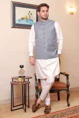 Real Image Mens Waist Coat Collection'2025-OW - 039 Ash Grey