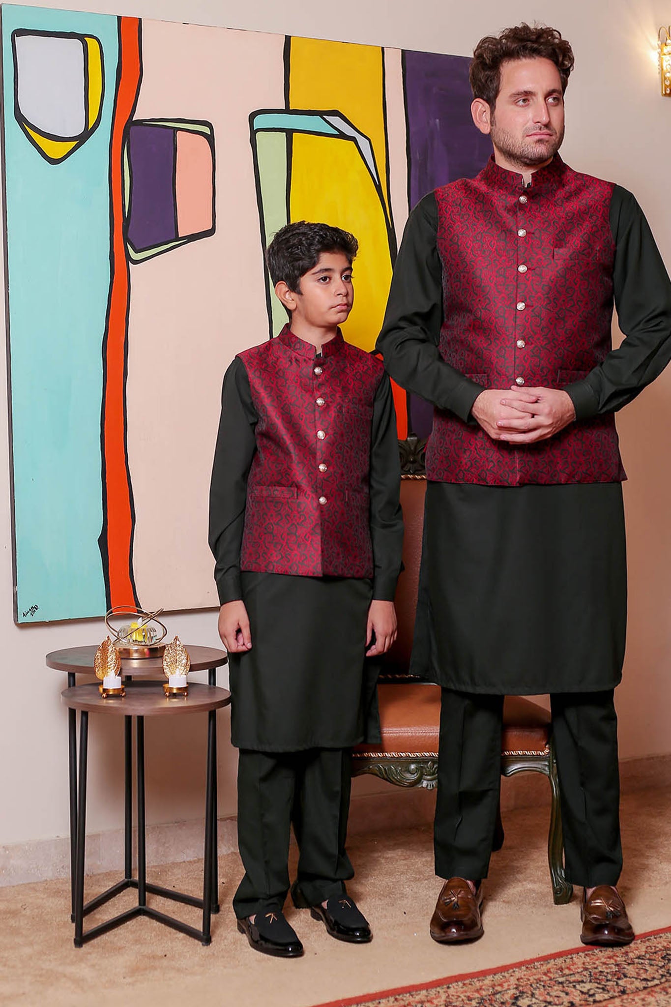 Real Image Mens Waist Coat Collection'2025-OW - 043 Maroon