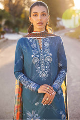 Zaha Unstitched 3 Piece Printed & Emb Lawn Collection'2024-ZL-05-B-Eira