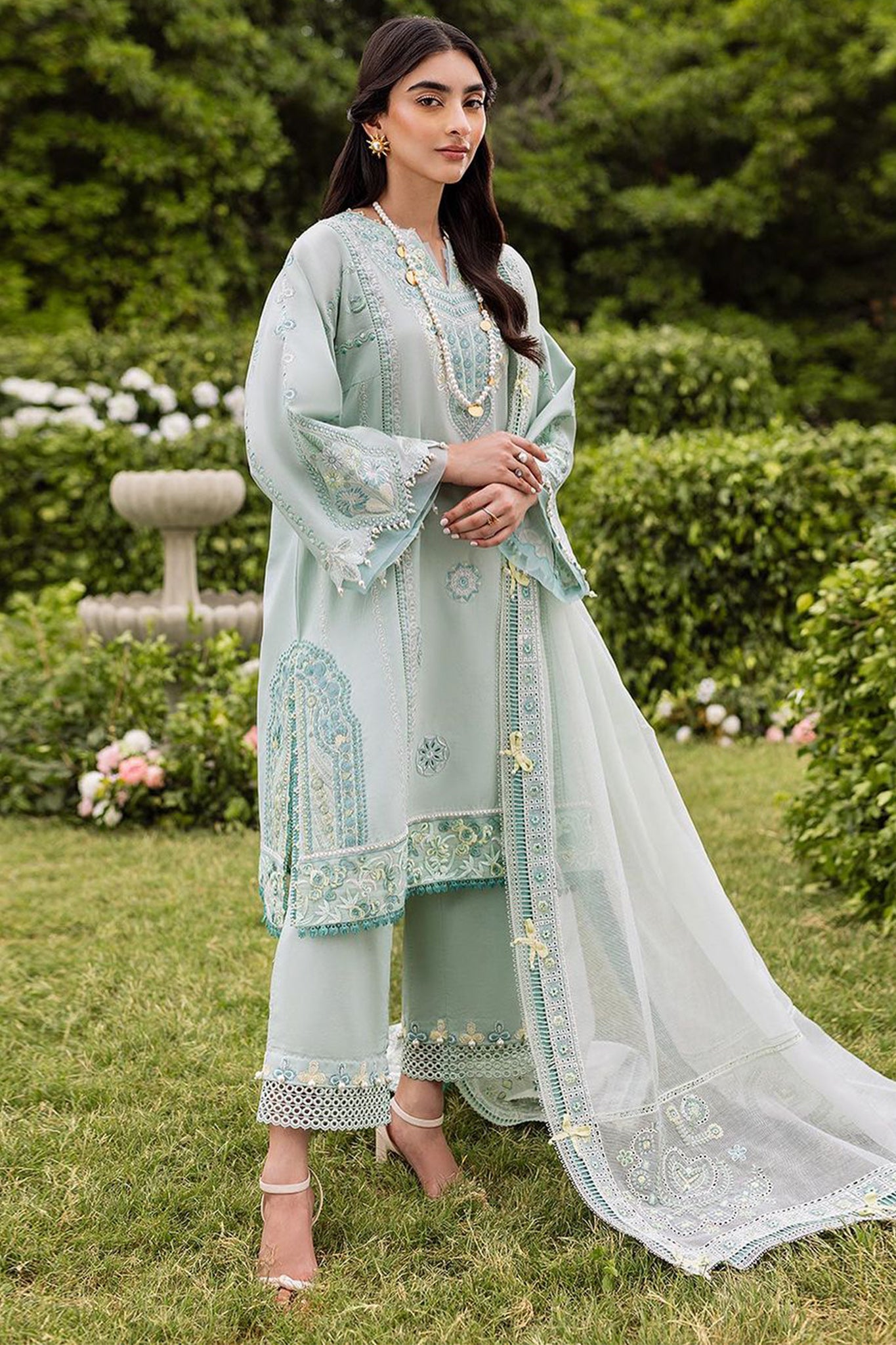 Siraa Lawn By Sadaf Fawad Khan Unstitched 3 Piece Emb Lawn Vol-02 Collection'2024-12-Zaphira-B