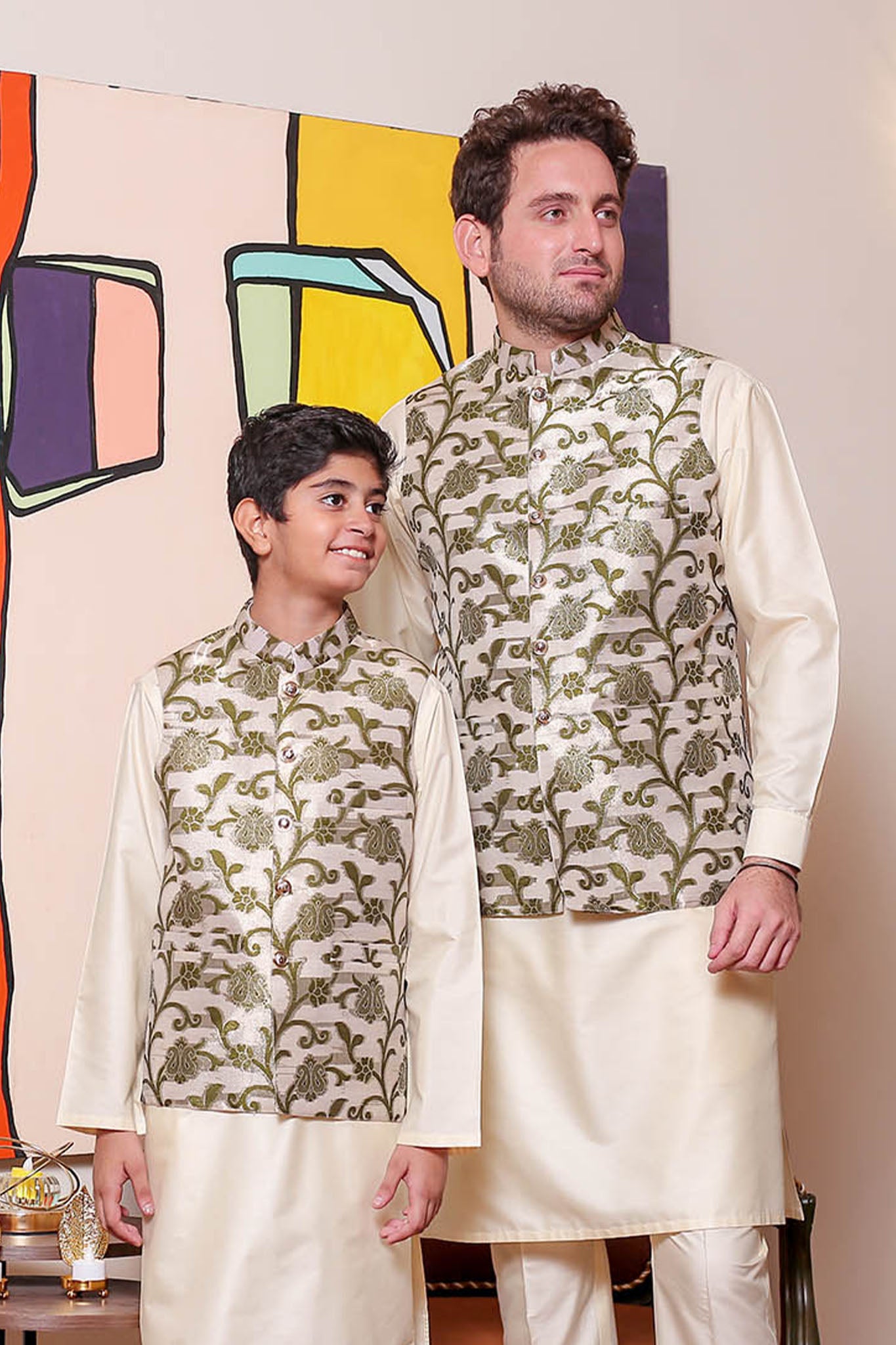 Real Image Mens Waist Coat Collection'2025-OW - 047 Green