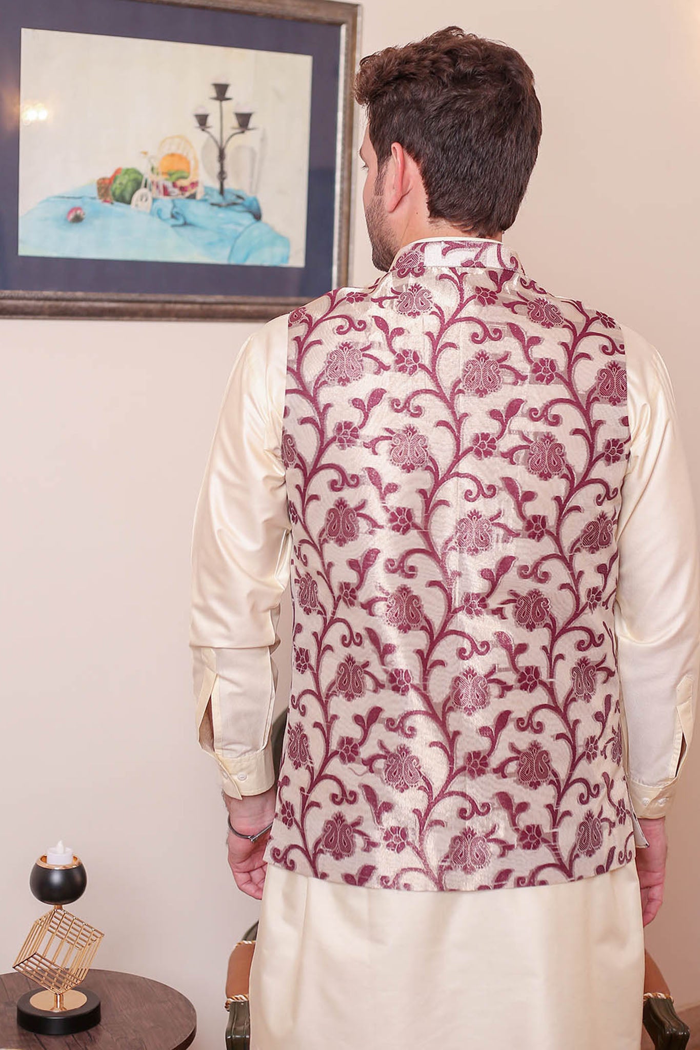 Real Image Mens Waist Coat Collection'2025-OW - 045 Cream
