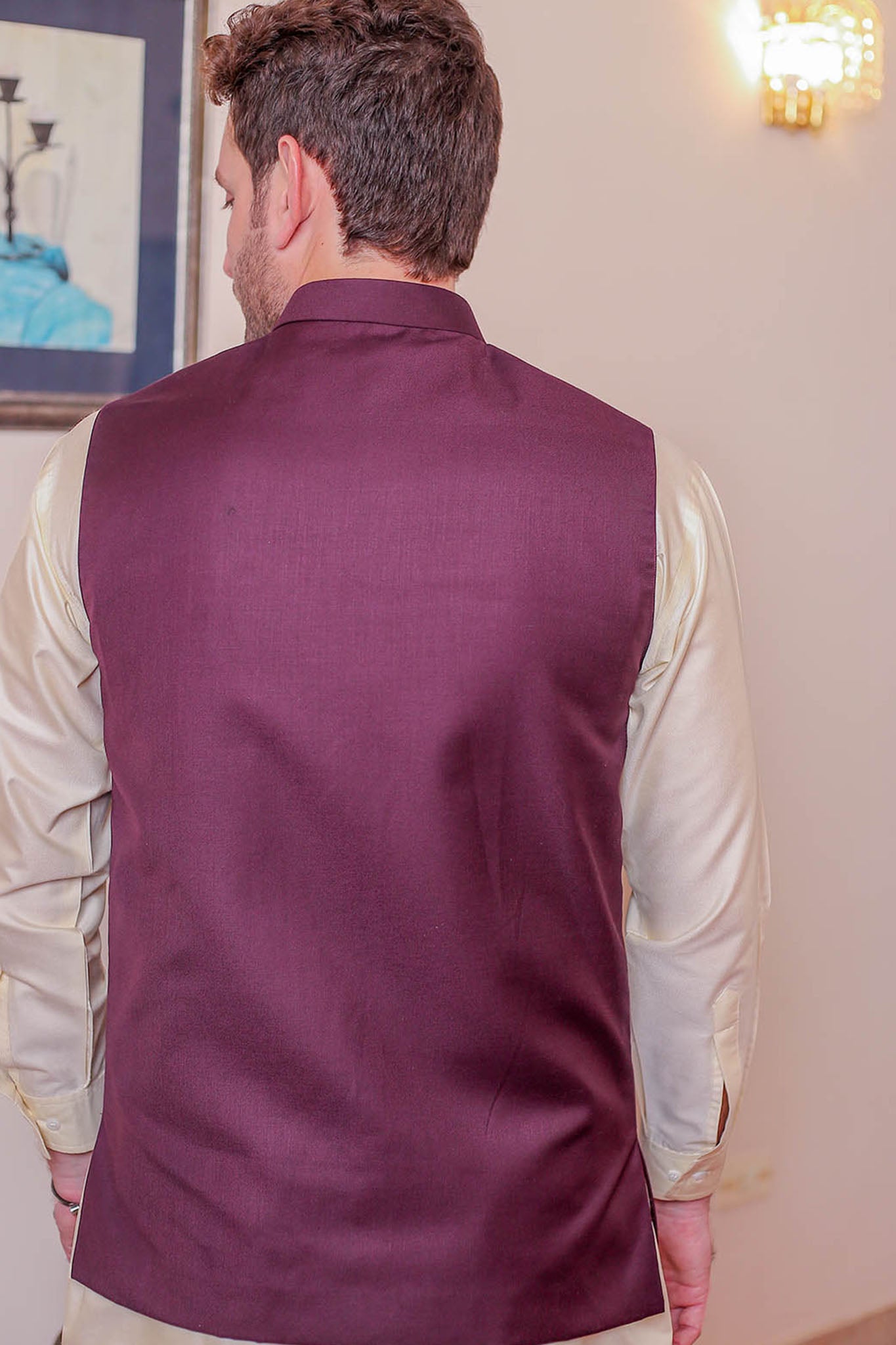 Real Image Mens Waist Coat Collection'2025-OW - 038 Magenta