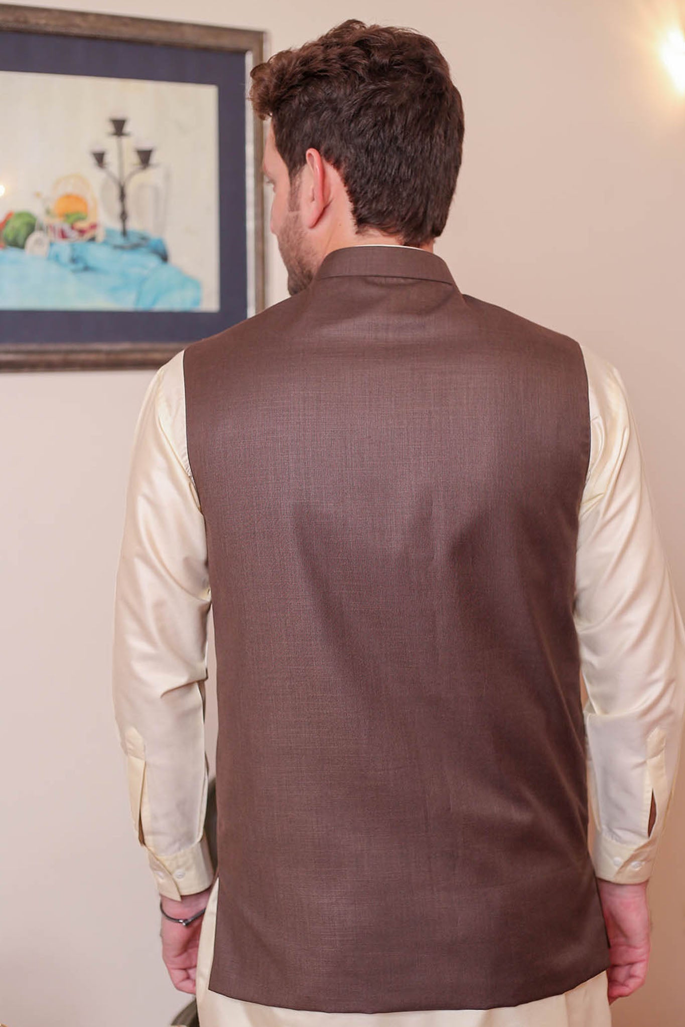 Real Image Mens Waist Coat Collection'2025-OW - 035 Brown