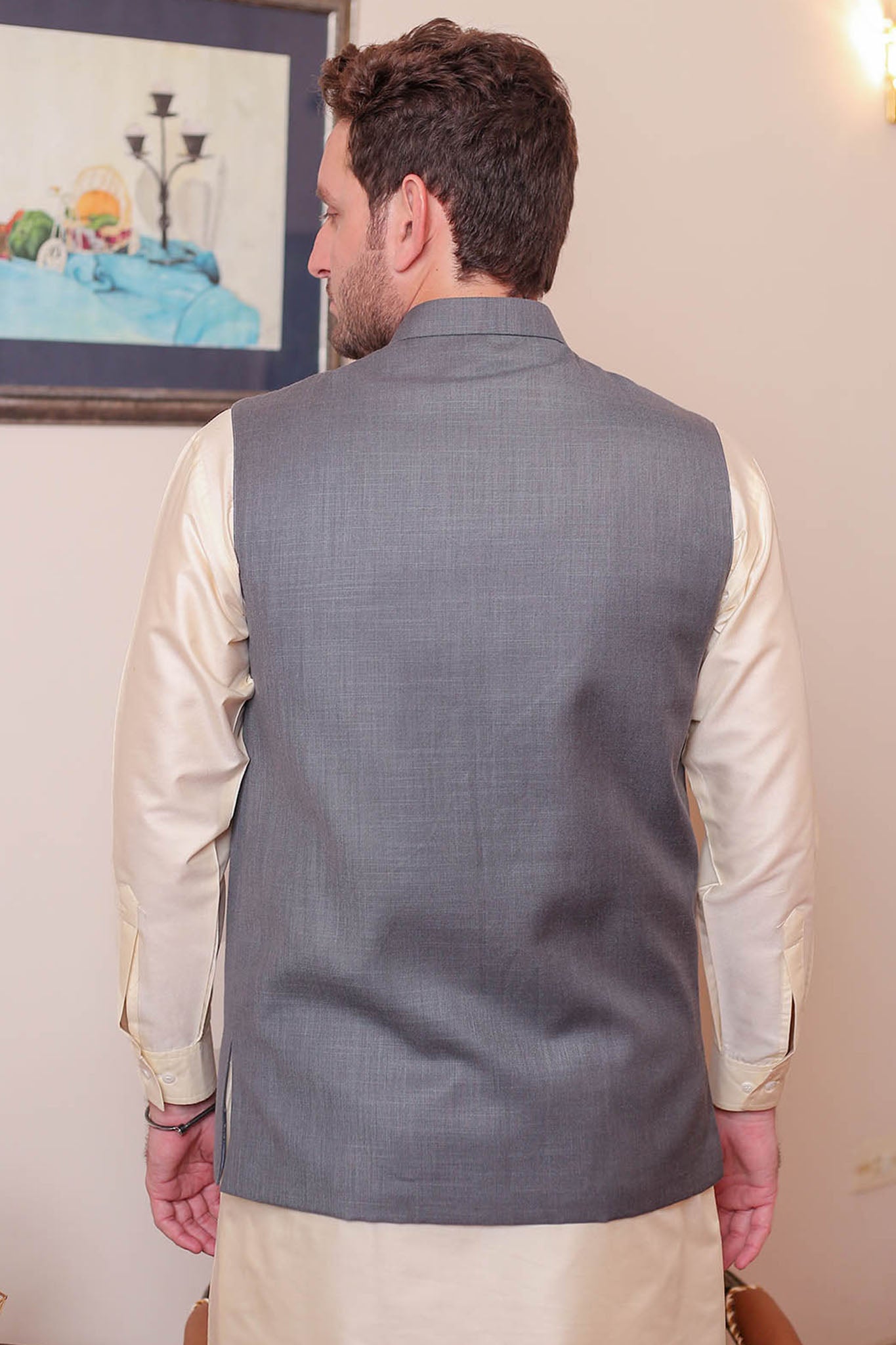 Real Image Mens Waist Coat Collection'2025-OW - 030 Lht Grey