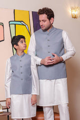 Real Image Mens Waist Coat Collection'2025-OW - 039 Ash Grey