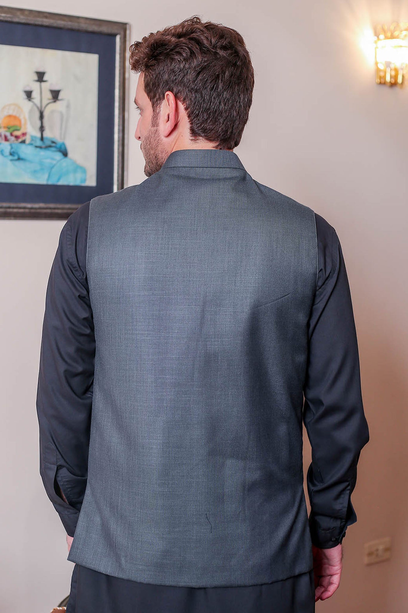 Real Image Mens Waist Coat Collection'2025-OW - 028 Grey