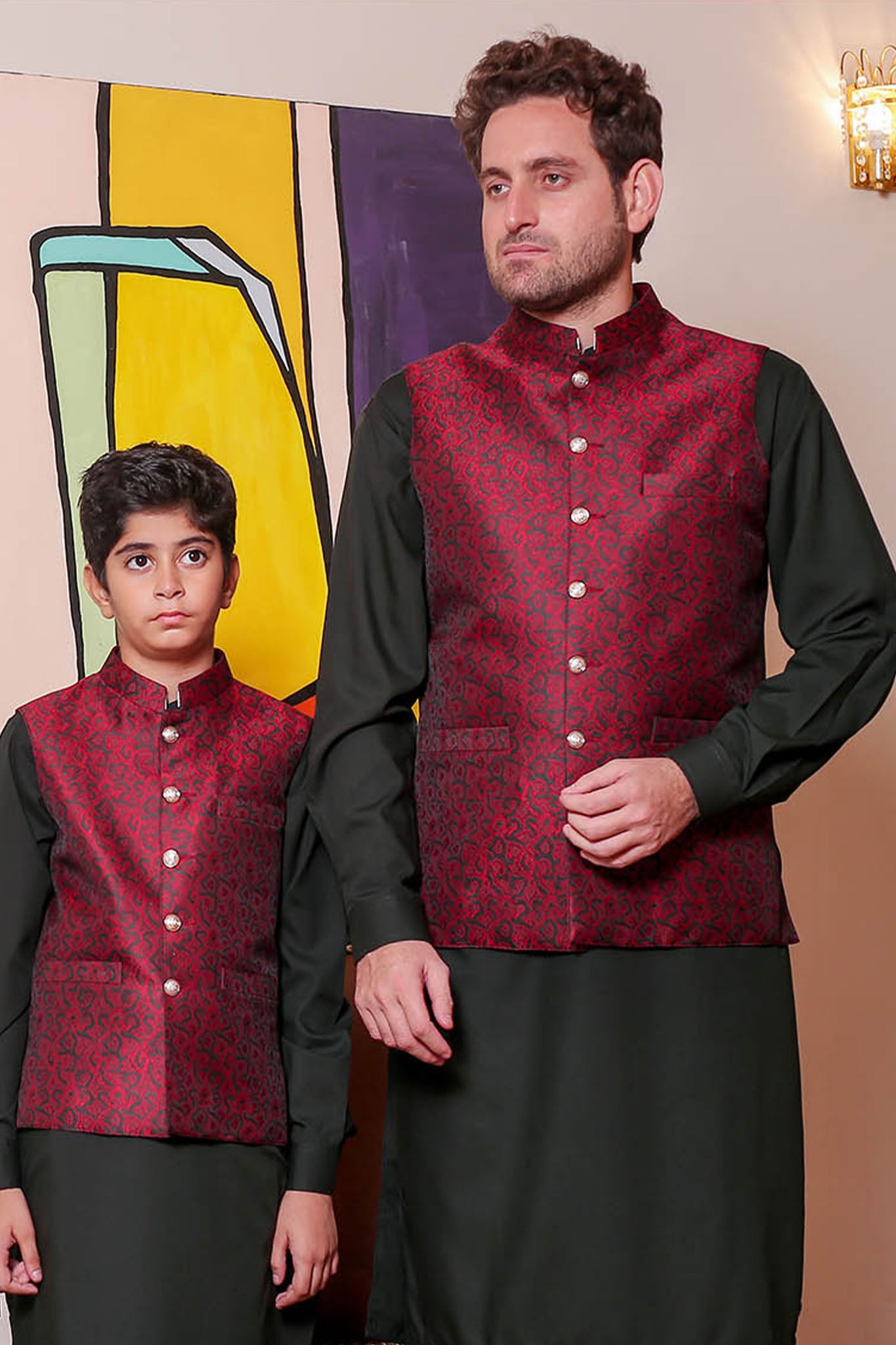 Real Image Mens Waist Coat Collection'2025-OW - 043 Maroon