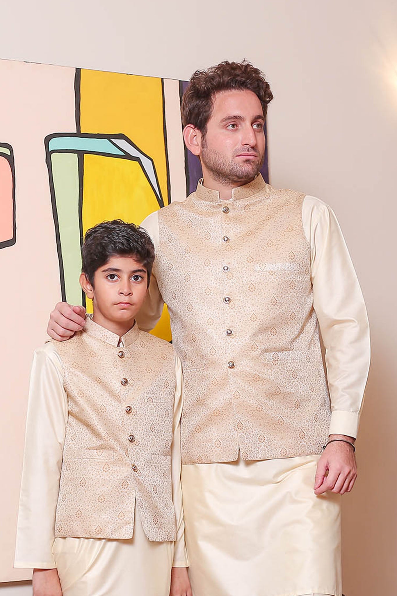 Real Image Mens Waist Coat Collection'2025-WP - 161 Gold