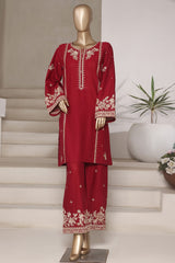 Vybe By Sada Bahar Stitched 2 Piece Emb Cotton Collection'2025-MEL-MK52-MAHROON