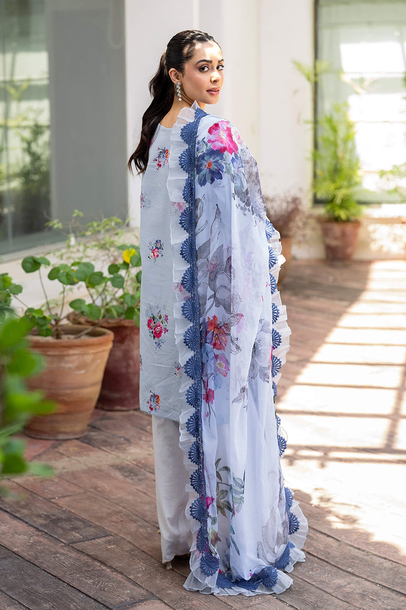 Meraki By Asifa Nabeel Unstitched 3 Piece Digital Printed Lawn Vol-02 Collection'2024-MK-03-Pankh