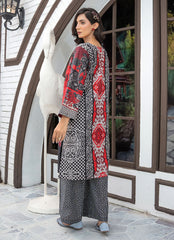 Daily Chic - Ahlam By Safa Textile Stitched 1 Piece Summer Shirt-Crimson Eclipse