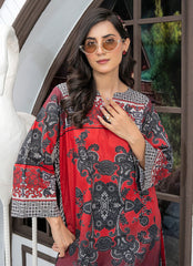 Daily Chic - Ahlam By Safa Textile Stitched 1 Piece Summer Shirt-Crimson Eclipse