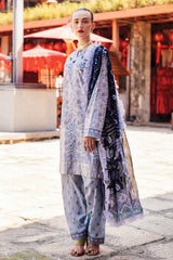 Taneez by Roheenaz Unstitched 3 Piece Block Printed Lawn Collection'2024-RNB-03-A-Afsaneh