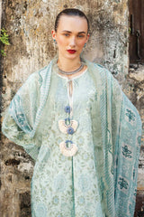 Taneez by Roheenaz Unstitched 3 Piece Block Printed Lawn Collection'2024-RNB-02-A-Jasmin