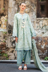 Taneez by Roheenaz Unstitched 3 Piece Block Printed Lawn Collection'2024-RNB-02-A-Jasmin