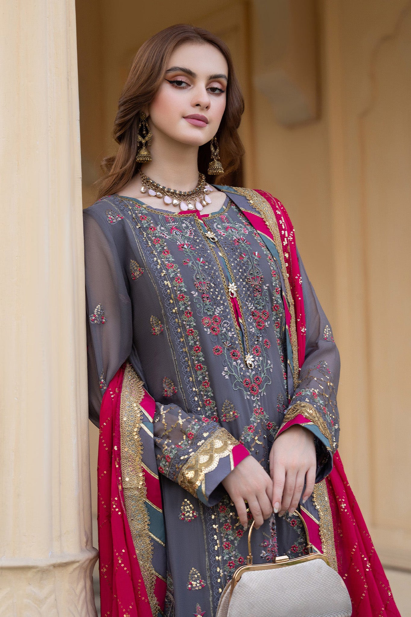 Lallaria By Noorma Kaamal Unstitched 3 Piece Fancy Formals Vol-02 Collection'2024-NK-LLC-14