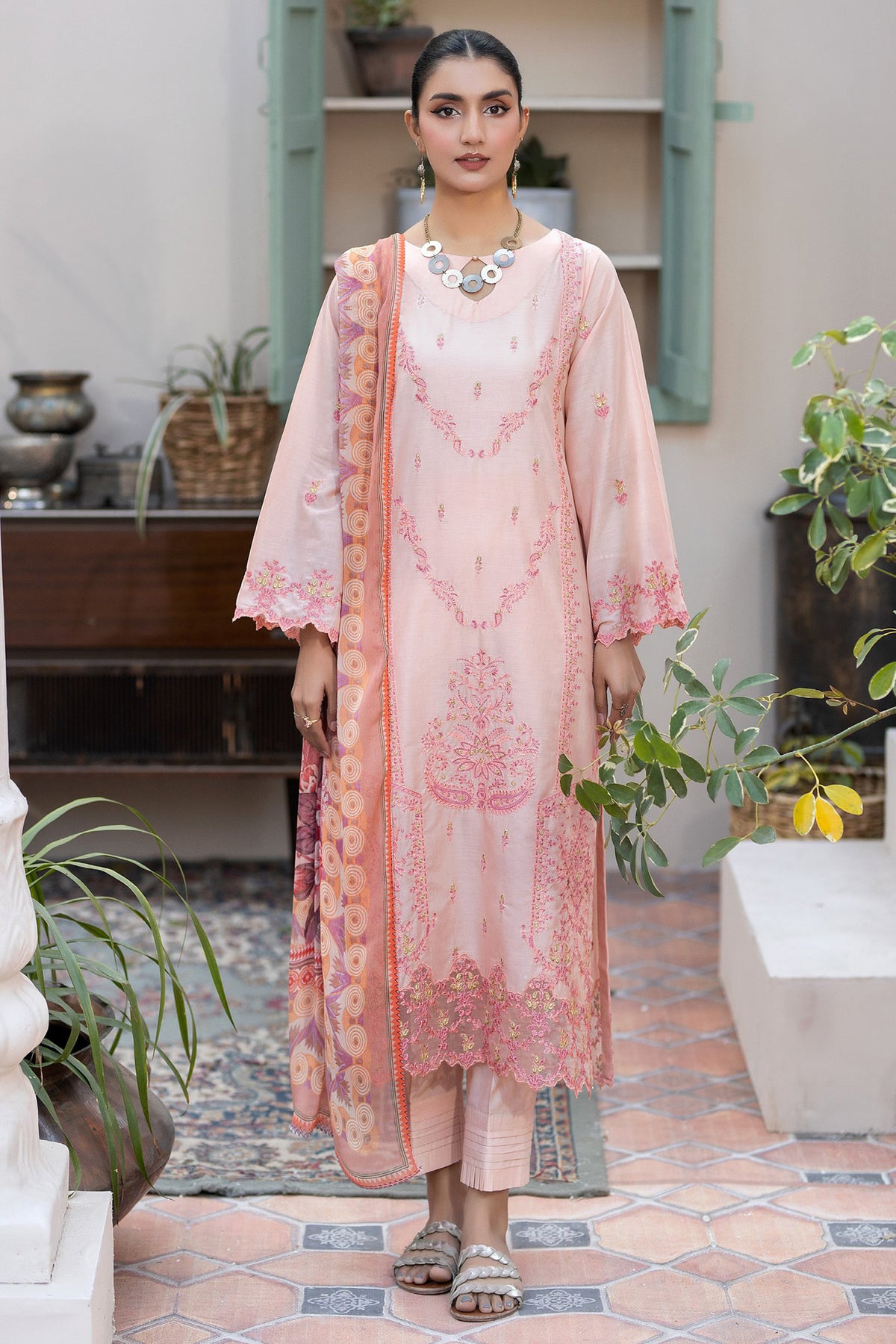 Adan's Libas Lawn By Zia Unstitched 3 Piece Emb Lawn Collection'2024-D-03