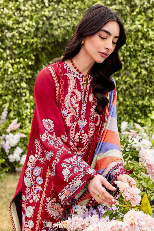 Siraa Lawn By Sadaf Fawad Khan Unstitched 3 Piece Emb Lawn Vol-02 Collection'2024-02-Suzani-B