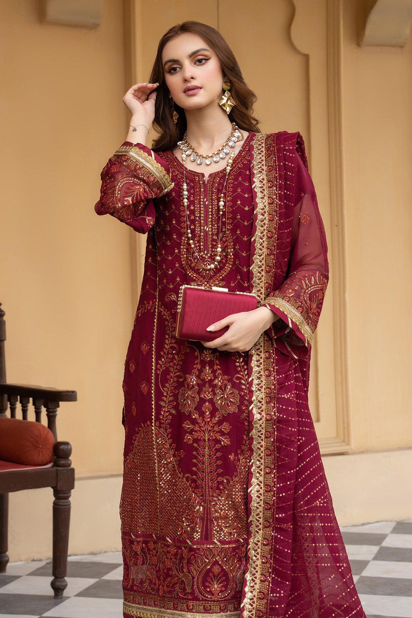 Lallaria By Noorma Kaamal Unstitched 3 Piece Fancy Formals Vol-02 Collection'2024-NK-LLC-12