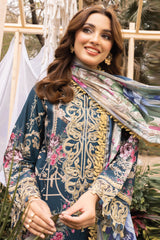 Adan's Print By Nafia Atta Unstitched 3 Piece Digital Printed Lawn Collection'2024-D-01