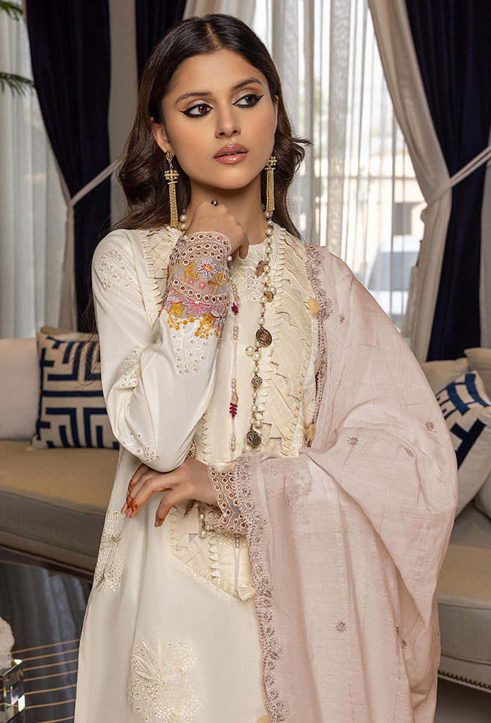 Charlotte By Humdum Unstitched 3 Piece Emb Chikankari Lawn Collection'2024-D-04