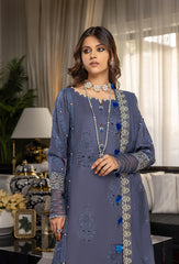 Charlotte By Humdum Unstitched 3 Piece Emb Chikankari Lawn Collection'2024-D-02