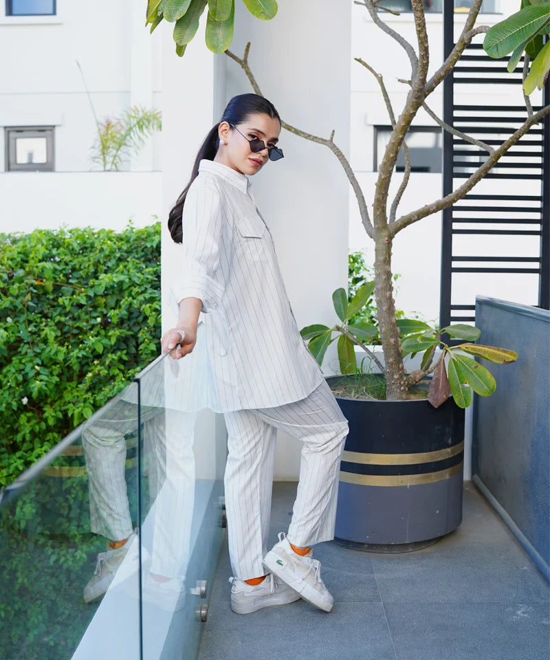 Dhaga Stitched 2 Piece Crepe Collection'2025-Basic Stripe