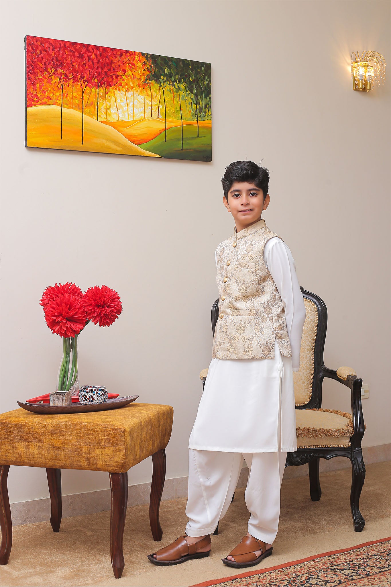 Real Image Kids Waist Coat Collection'2025-OKW-005 Smart Fit