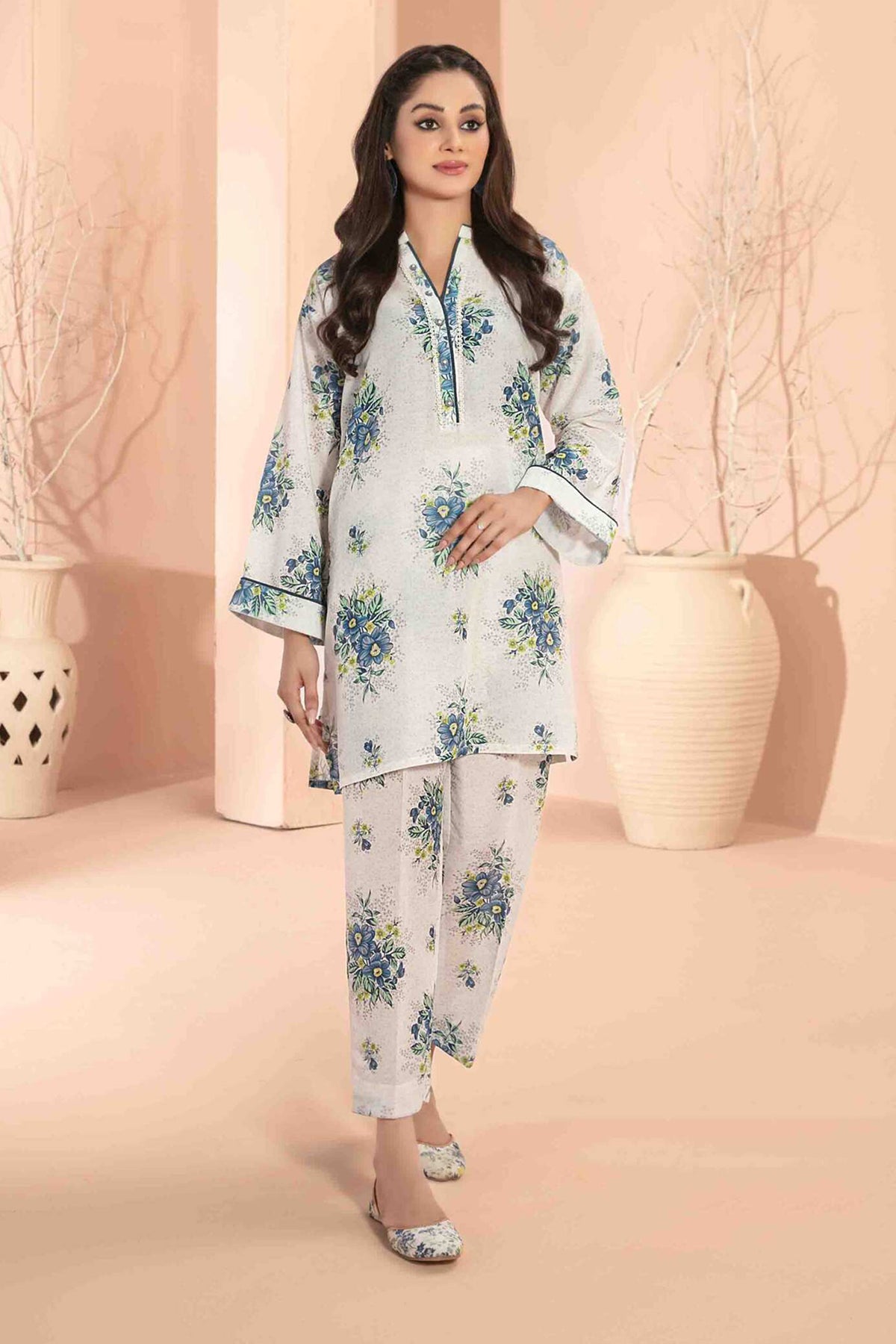 Anha By Tawakkal Stitched 2 Piece Swiss Digital Print with Khussa Collection'2024-D-3220