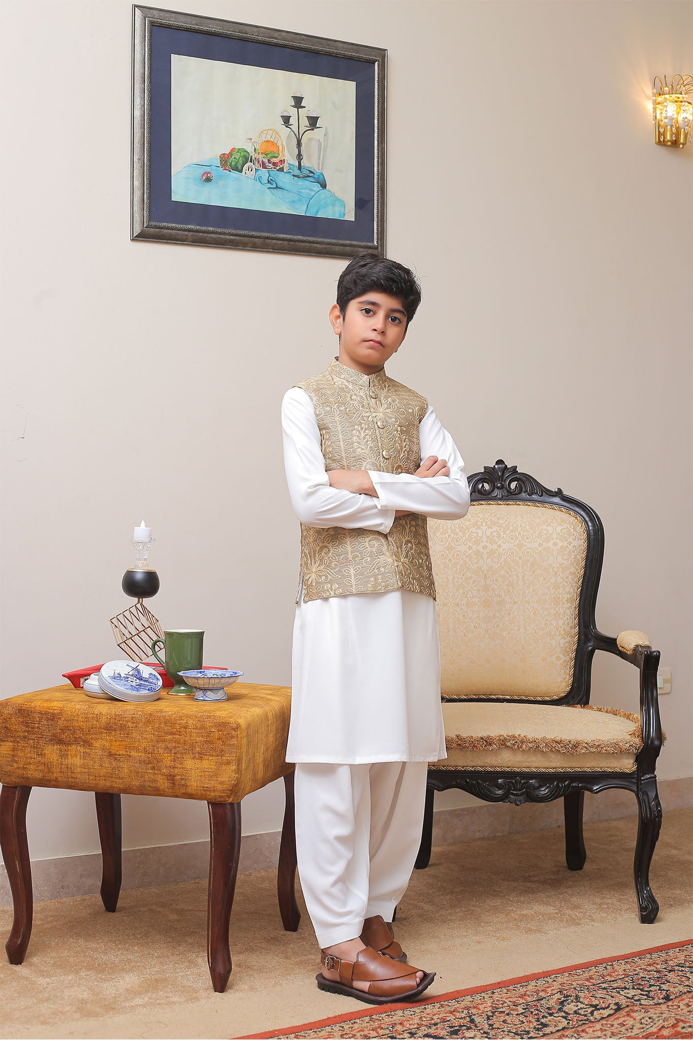 Real Image Kids Waist Coat Collection'2025-OKW-004 Smart Fit