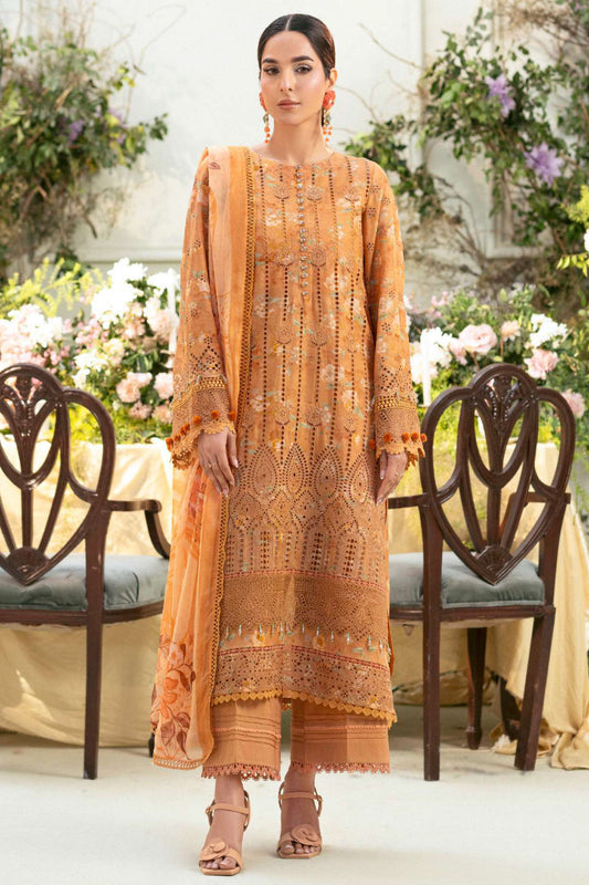 Amal By Motifz Unstitched 3 Piece Emb Lawn Eid Collection'2025-5431-Bluebill