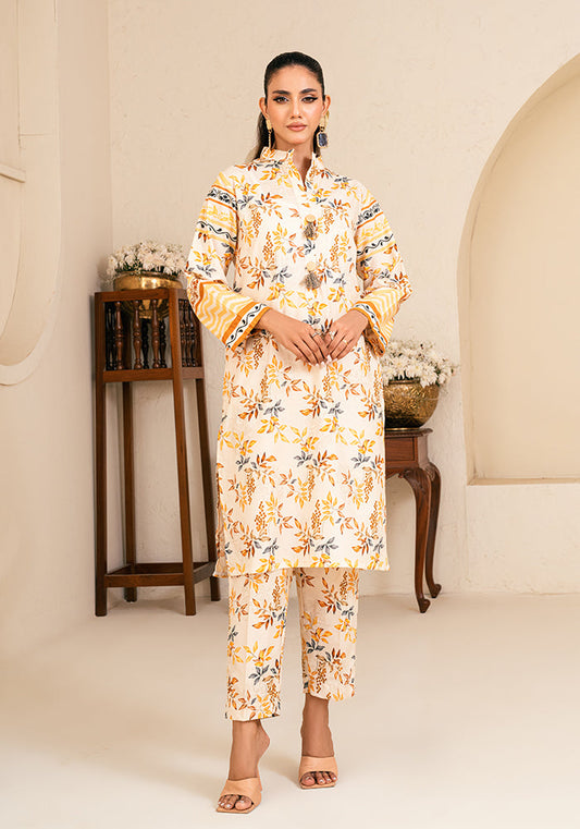 Amal Stitched 2 Piece Summer Cambric Collection-Amber