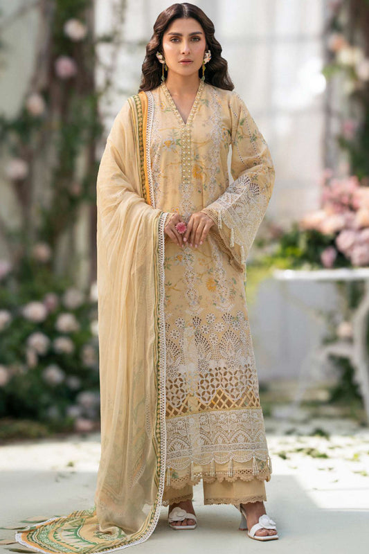 Amal By Motifz Unstitched 3 Piece Emb Lawn Eid Collection'2025-5429-Orchid