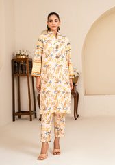 Amal Stitched 2 Piece Summer Cambric Collection-Amber