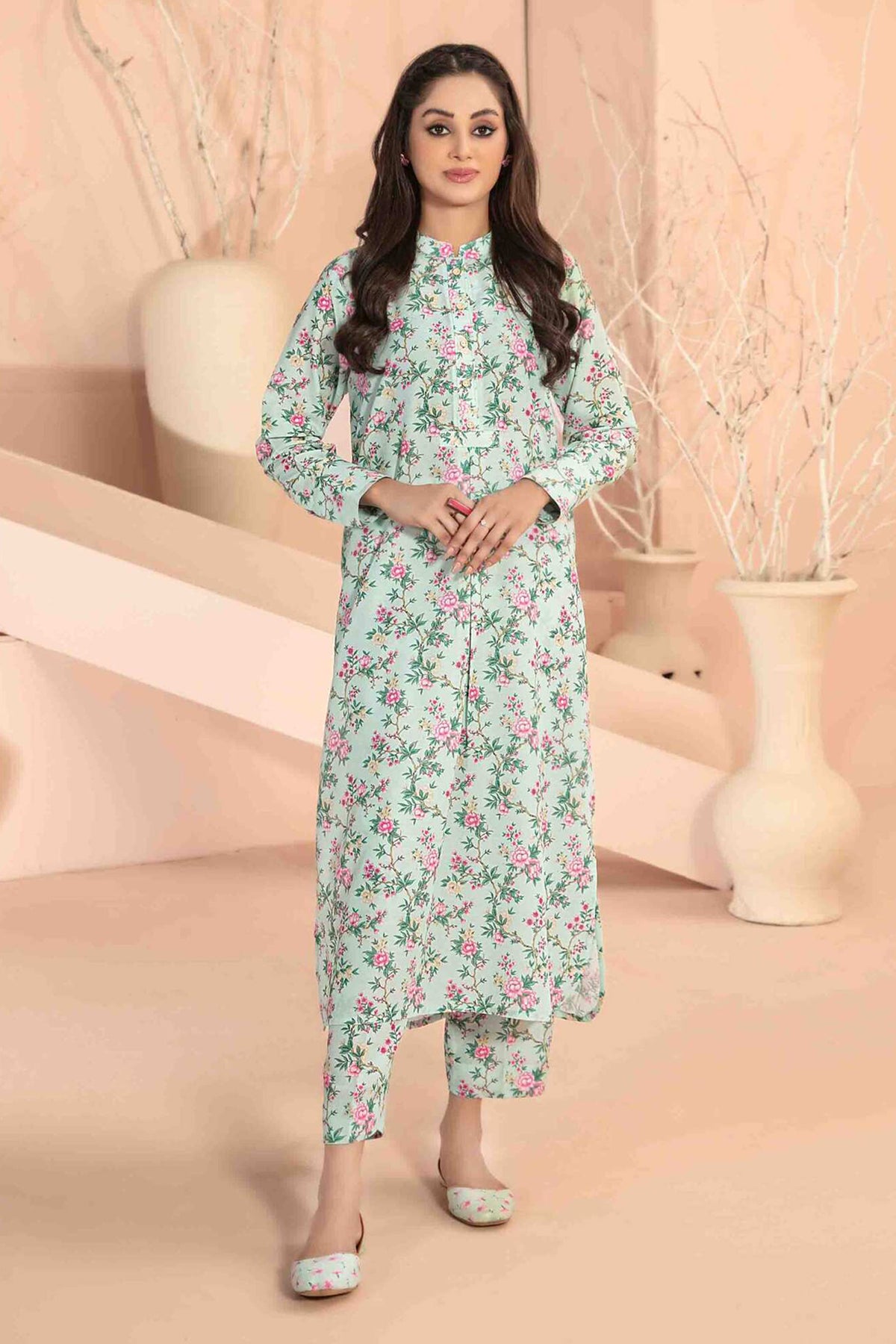 Anha By Tawakkal Stitched 2 Piece Swiss Digital Print with Khussa Collection'2024-D-3224